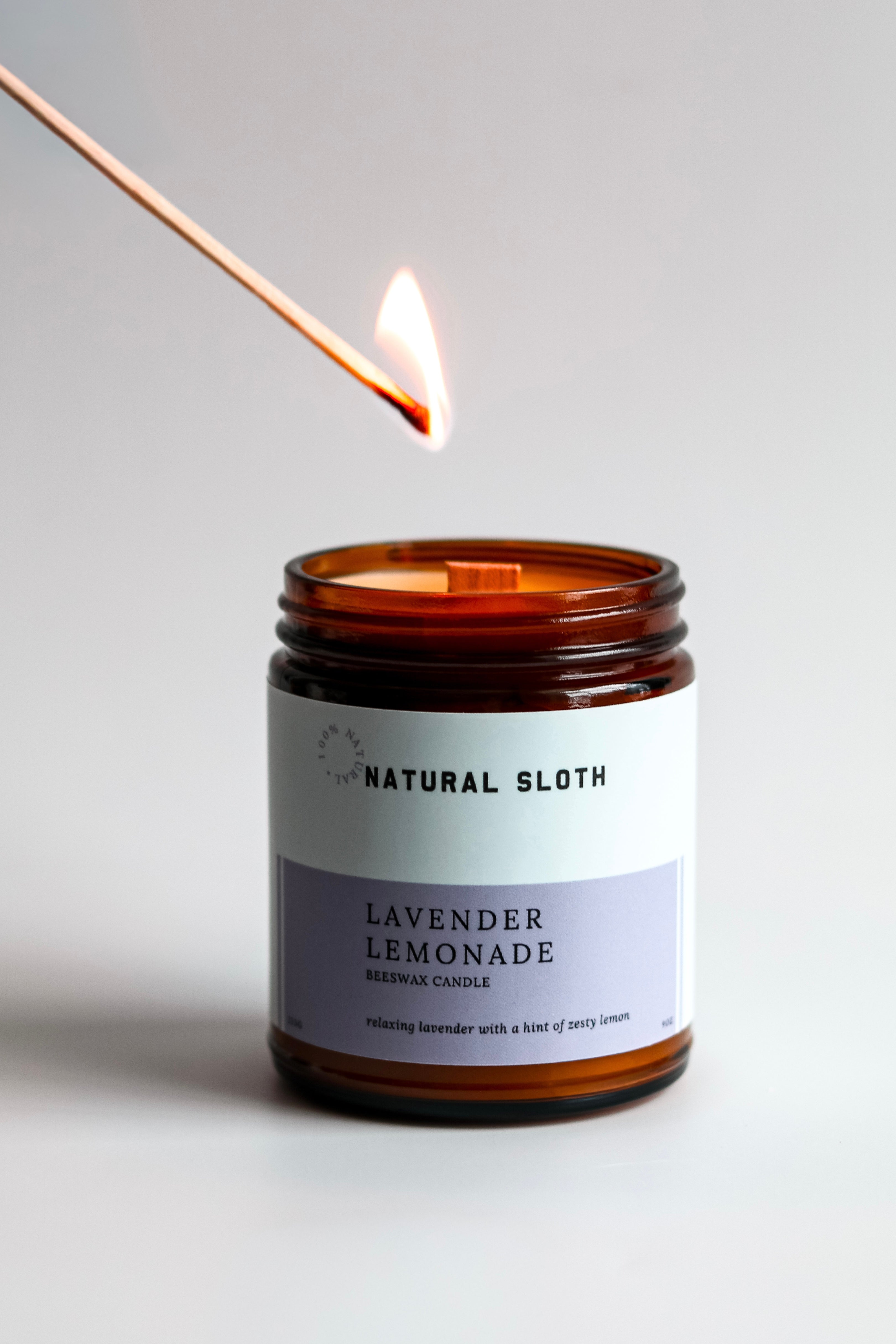 Lavender Lemonade Beeswax Candle