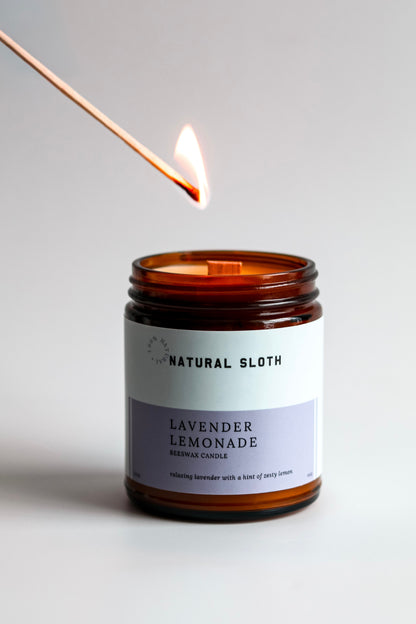 Lavender Lemonade Beeswax Candle