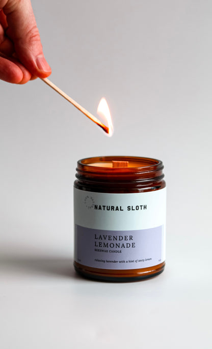 Lavender Lemonade Beeswax Candle