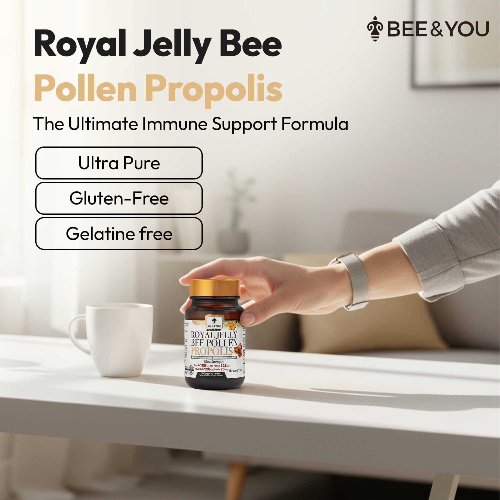 Royal Jelly+Propolis+Bee Pollen Tablets Ultra Potency