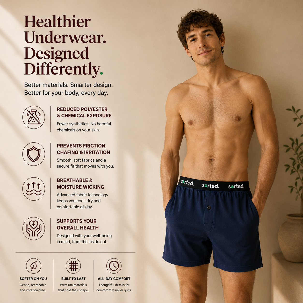 100% Organic Cotton Boxers