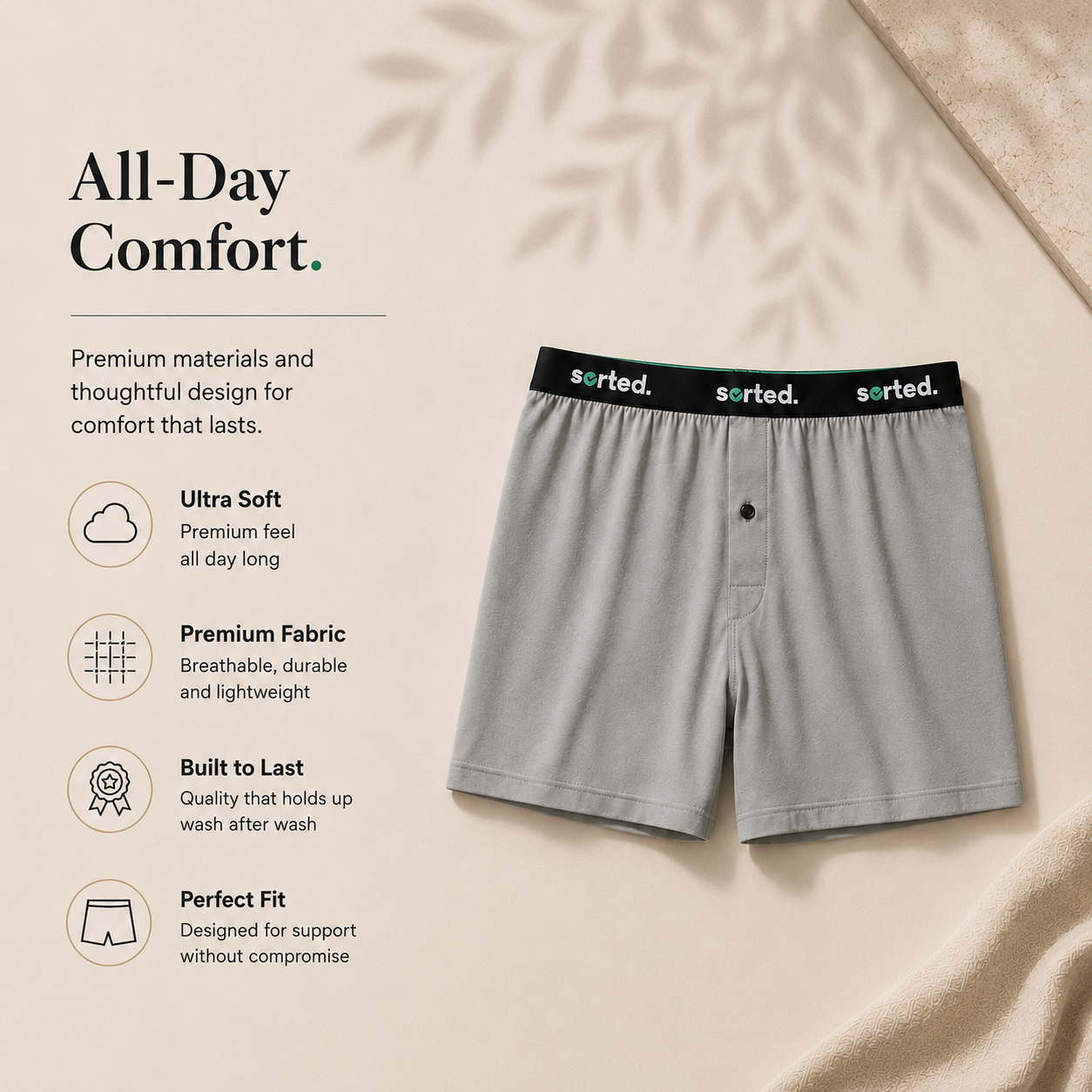 100% Organic Cotton Boxers