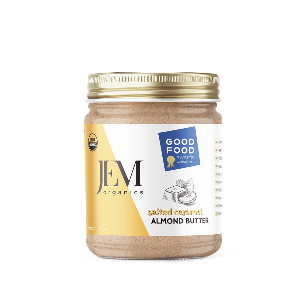 JEM Organics Salted Caramel Almond Butter - Medium 6 pack by Farm2Me