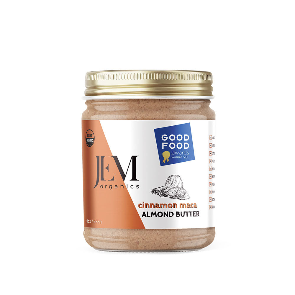 JEM Organics Cinnamon Maca Almond Butter - Medium 6 pack by Farm2Me