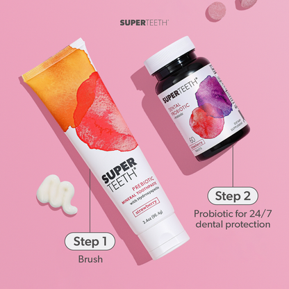 Kids Probiotic + Remineralizing Oral Care System - Strawberry