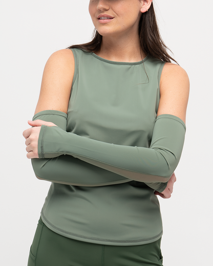 Go Deep Sun & Swim Tank with Built-in Bra - Seagrass