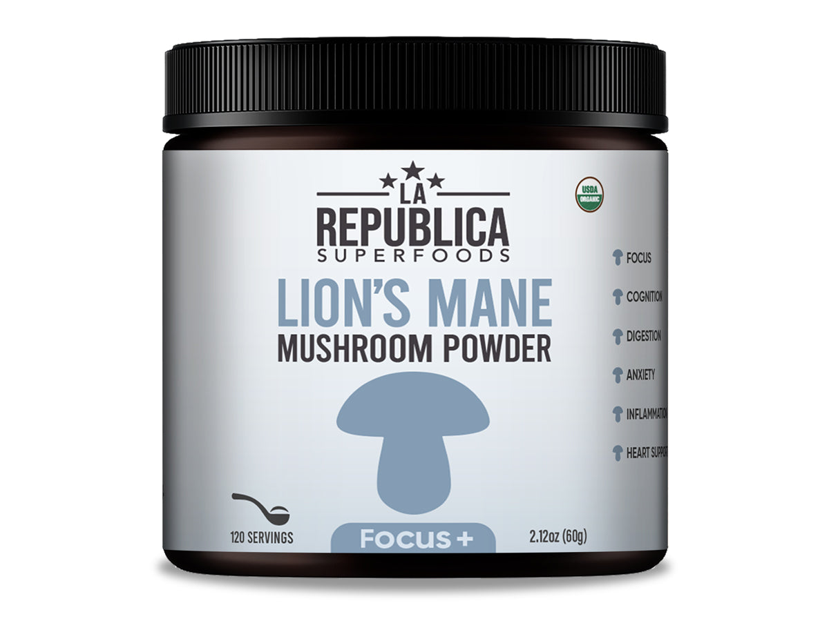 Focus+ Lion's Mane Mushroom Powder by La Republica Superfoods