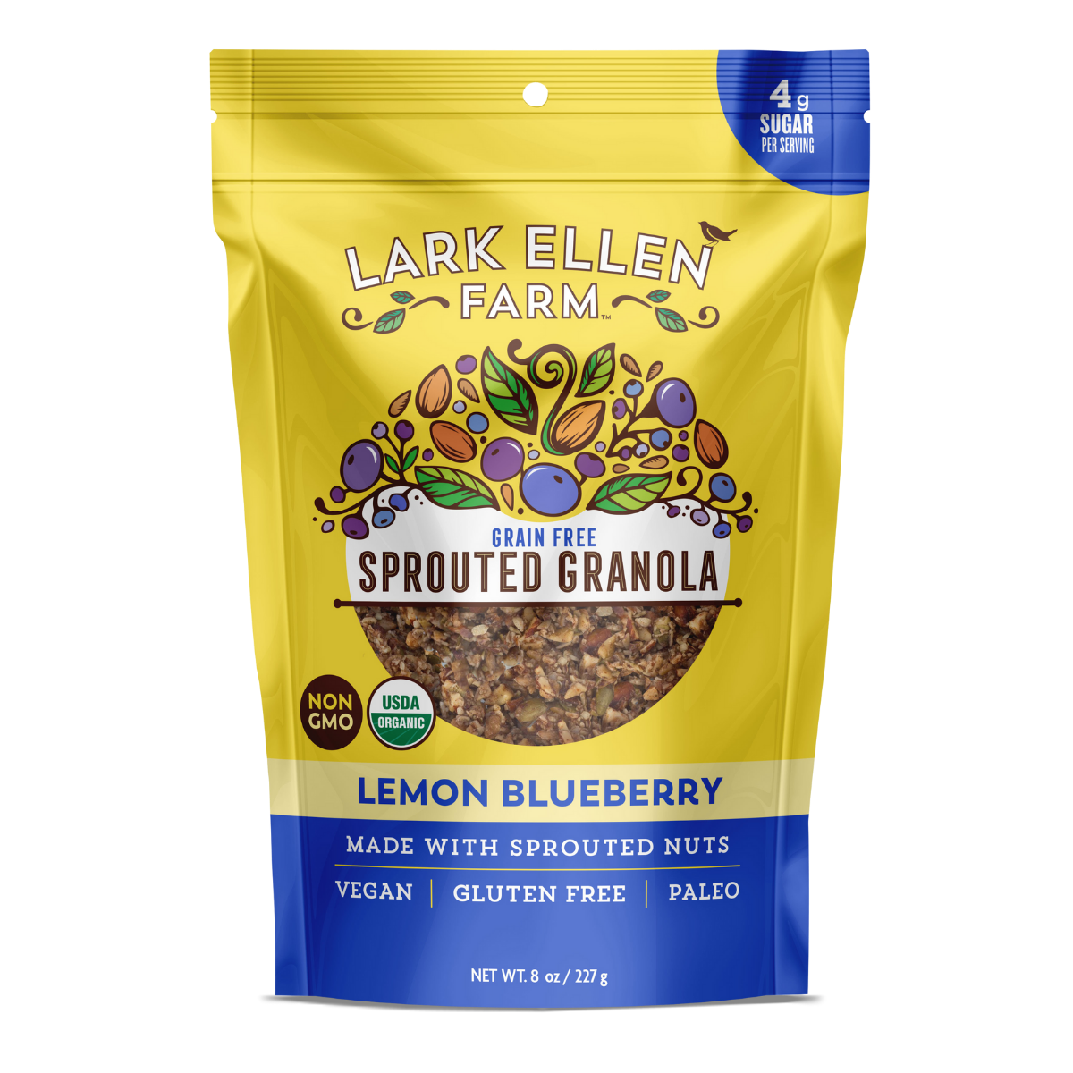 Lemon Blueberry Sprouted Granola (Grain-Free)