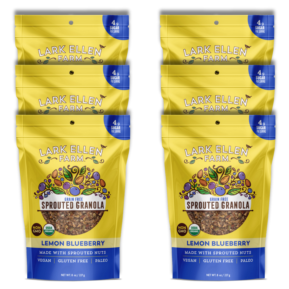 Lemon Blueberry Sprouted Granola (Grain-Free)