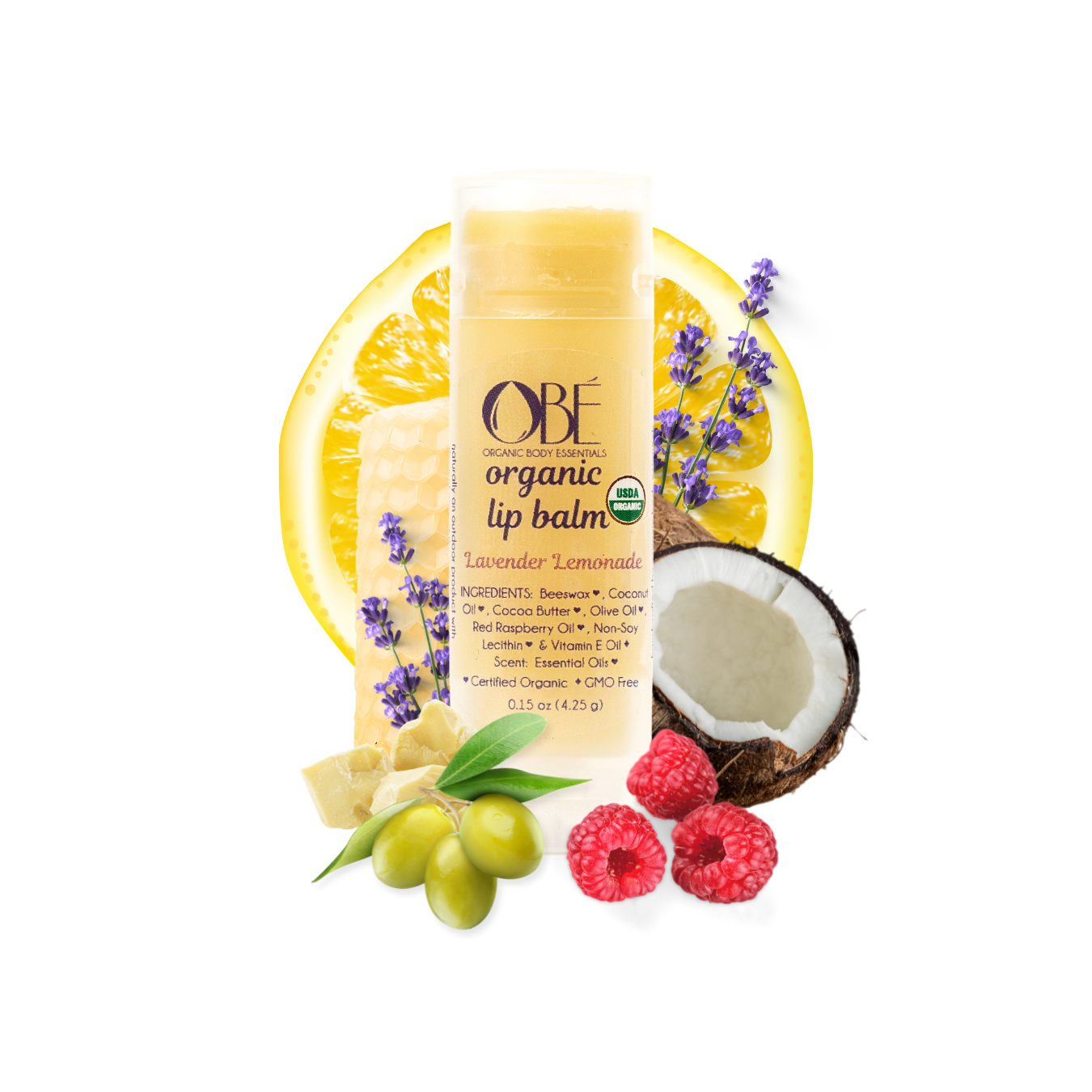 Organic Lip Balm - Lavender Lemonade