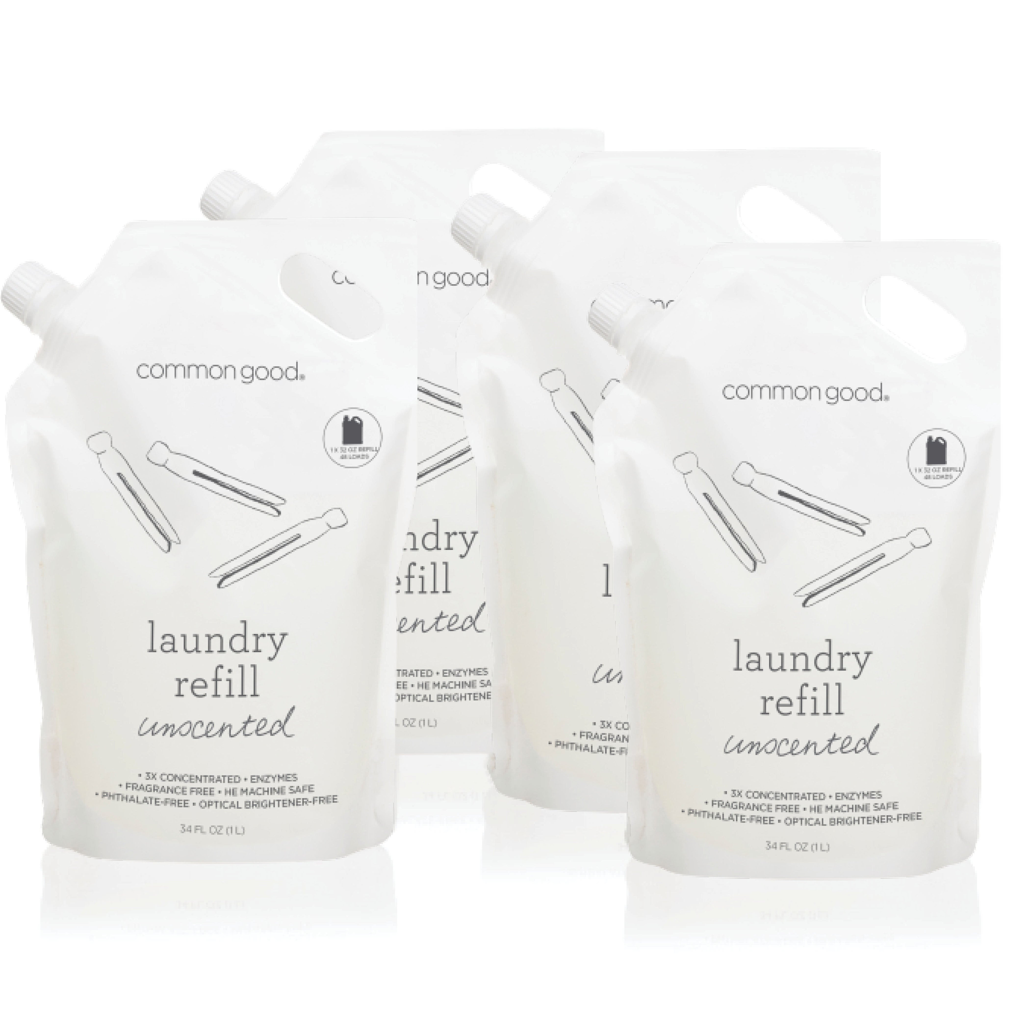 Laundry Detergent Refill Pouch, 34 Fl Oz by Common Good