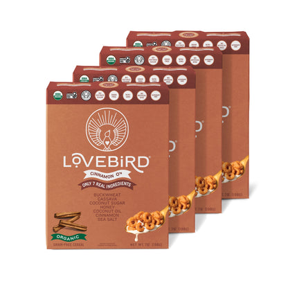 Lovebird Cereal Cinnamon (4 Boxes)