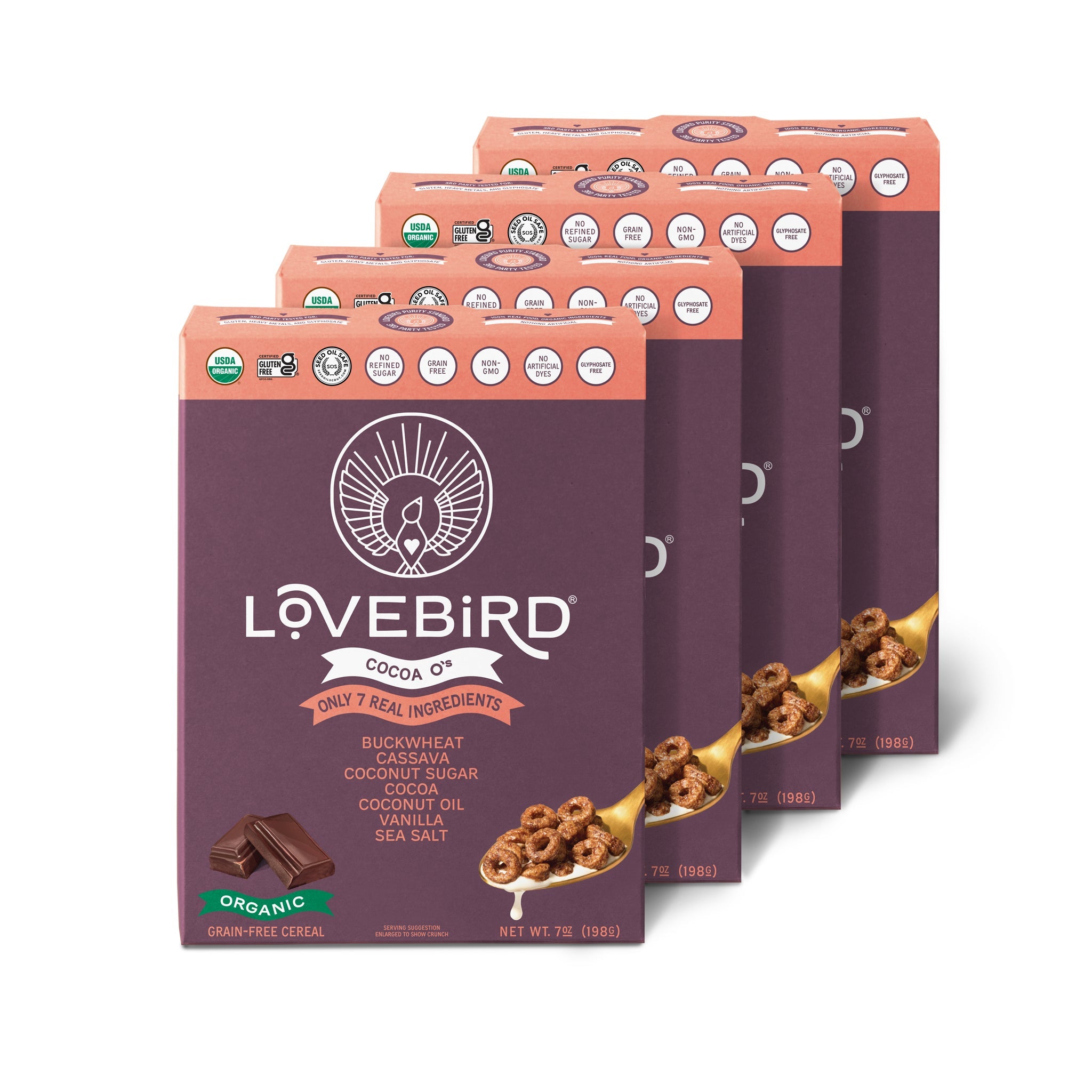 Lovebird Cereal Cocoa (4 Boxes)