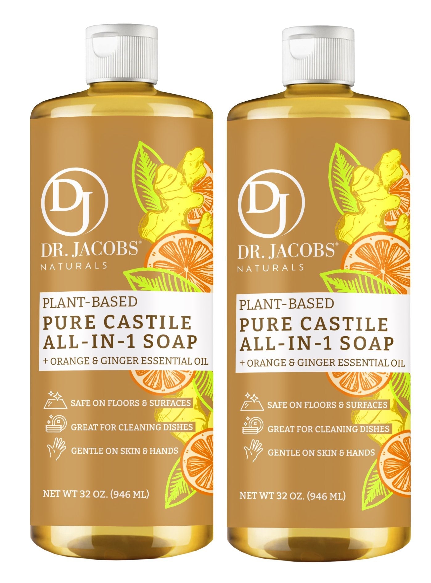 Orange & Ginger All in 1 Castile Soap by Dr. Jacobs Naturals