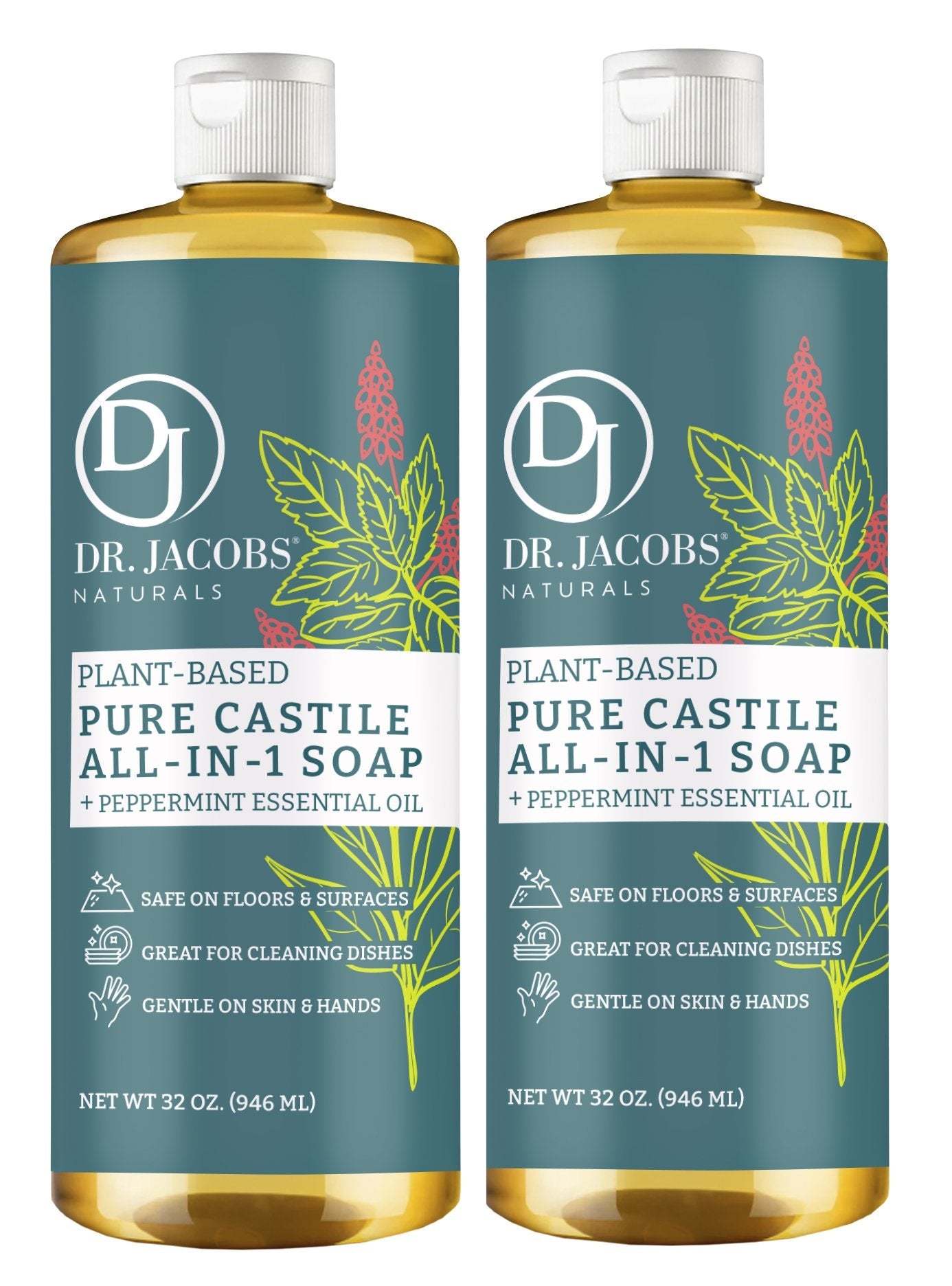 Peppermint All in 1 Castile Soap by Dr. Jacobs Naturals