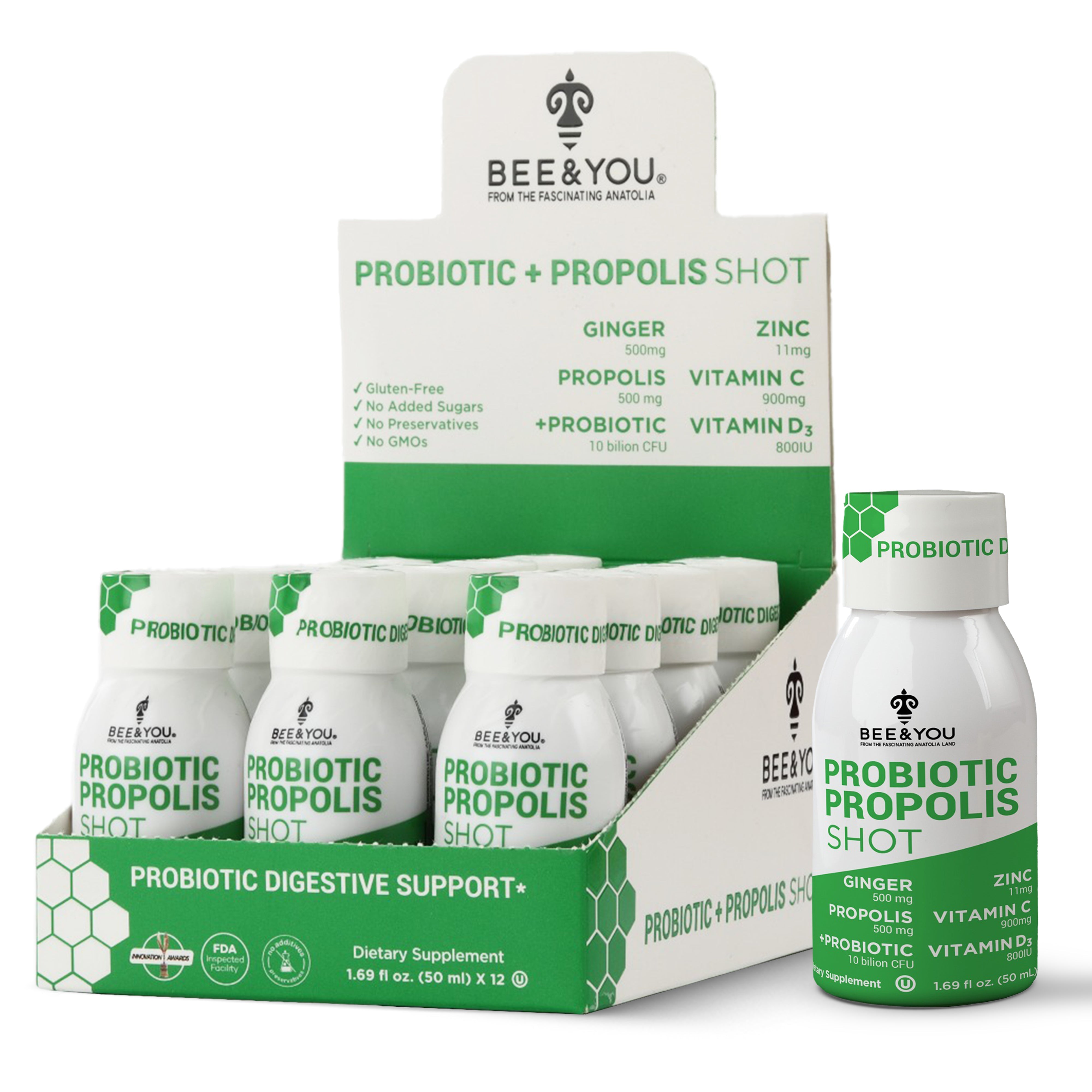 Propolis Immune Shot - Probiotic, 50 ml x 12