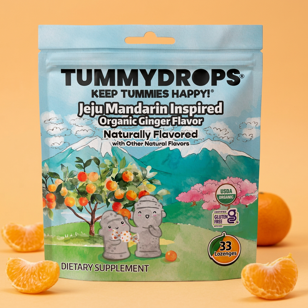 Jeju Mandarin Ginger Tummydrops, 33 ct