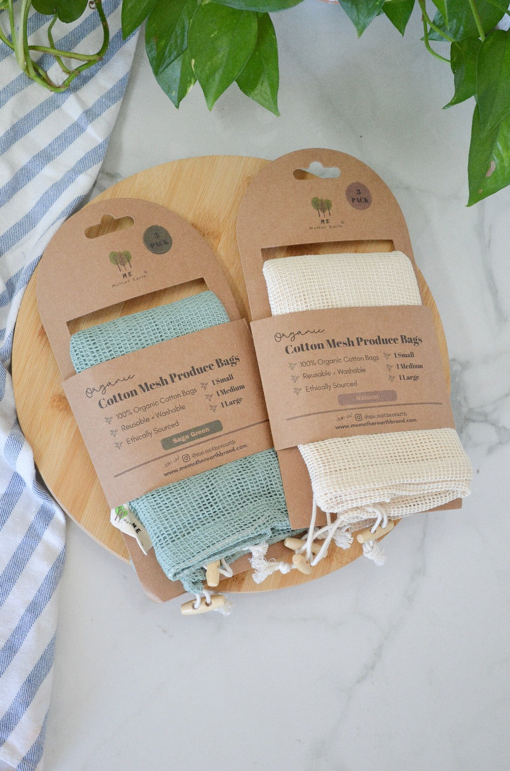 Organic Cotton Mesh Produce Bags