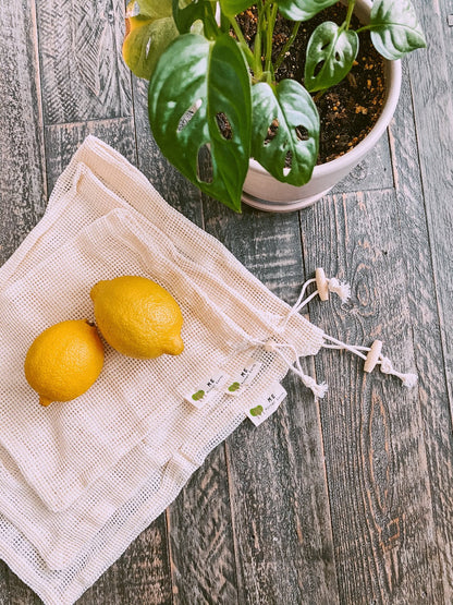zero waste produce cotton mesh bags