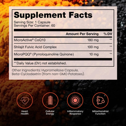 MicroActive CoQ10 with MicroPQQ + Shilajit