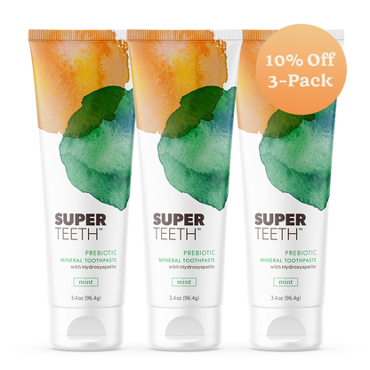 Remineralizing Hydroxyapatite Prebiotic Toothpaste 3 Pack - Mild Mint