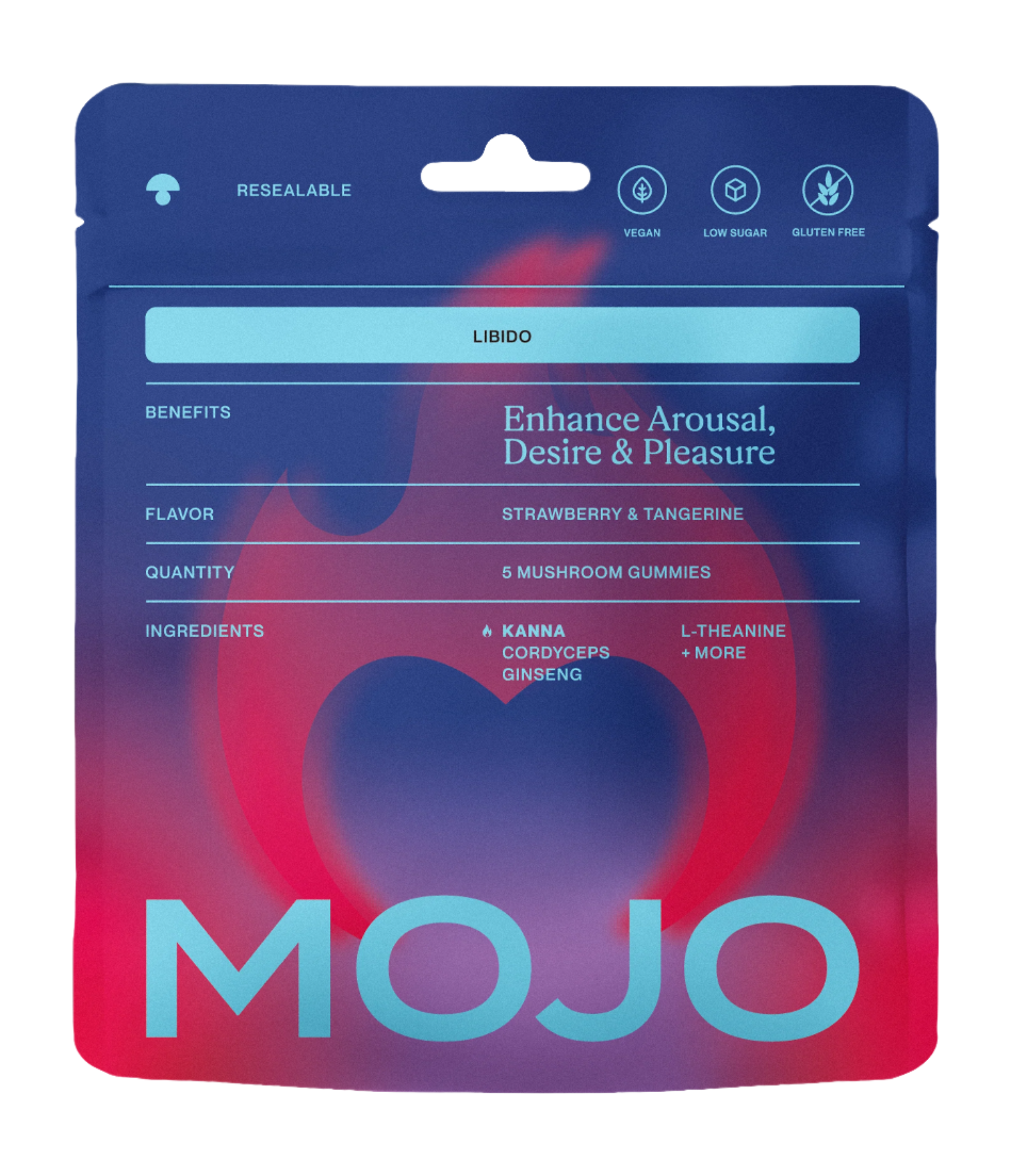 Libido Gummies - Strawberry & Tangerine by Mojo | Mushroom Dosed Gummies