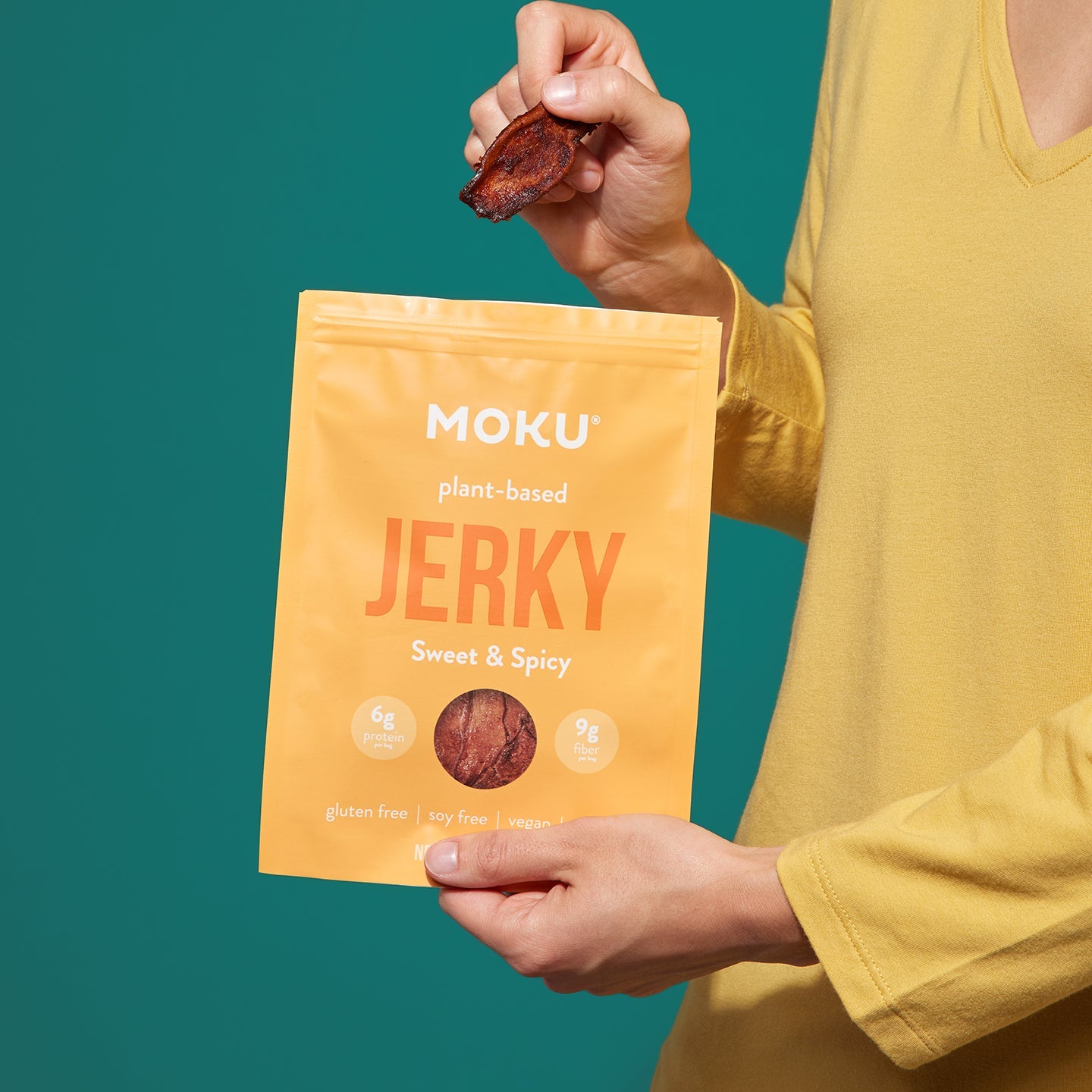 Sweet & Spicy Mushroom Jerky by Moku Foods