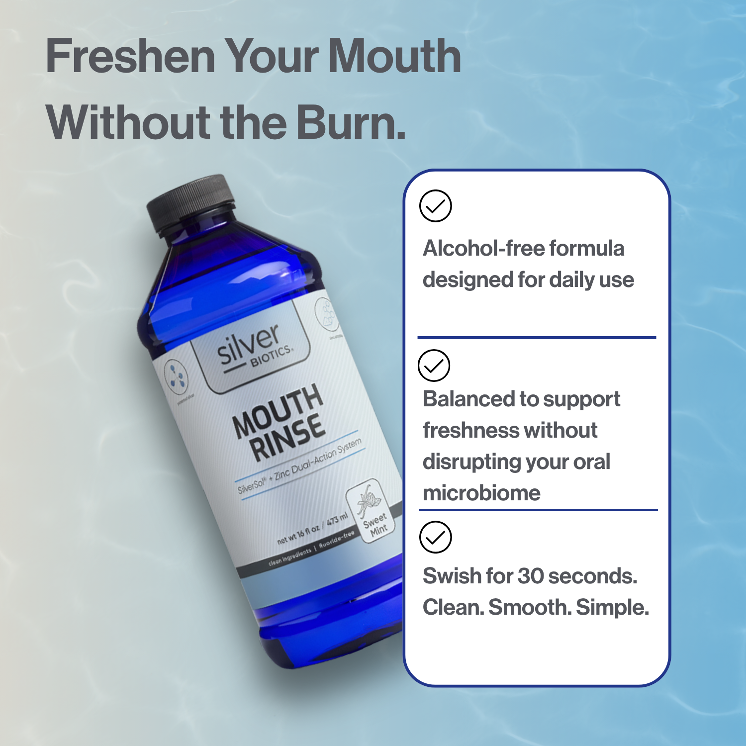 COMING SOON - Alcohol-Free Sweet Mint Mouth Rinse