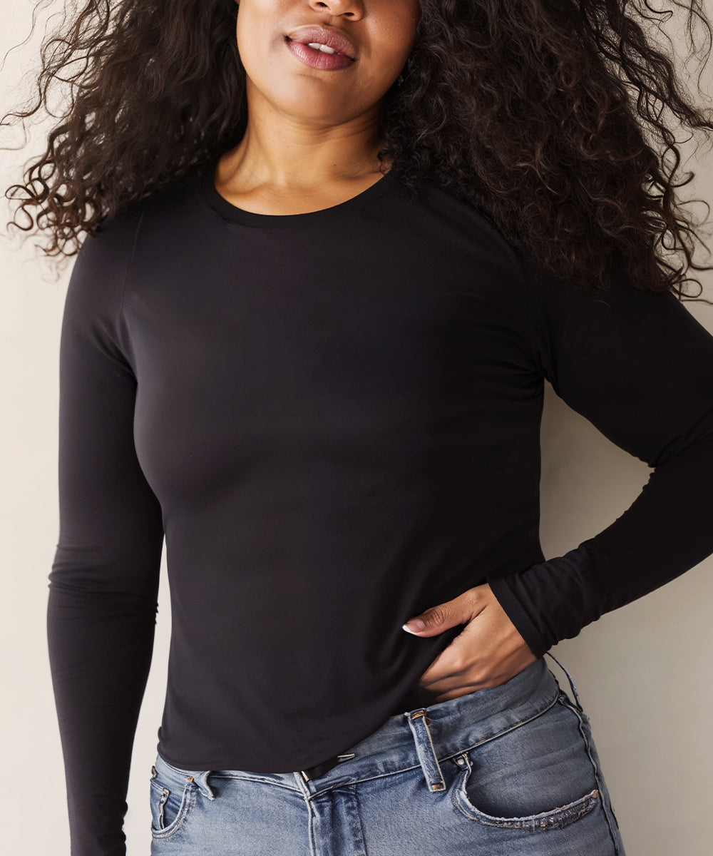 Everyday Elevated Crewneck Long Sleeve Brami by NOOD