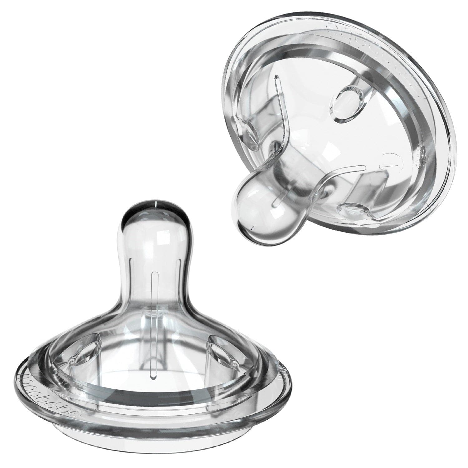 Silicone Baby Bottle Nipples, 2-Pack by Nanobébé US