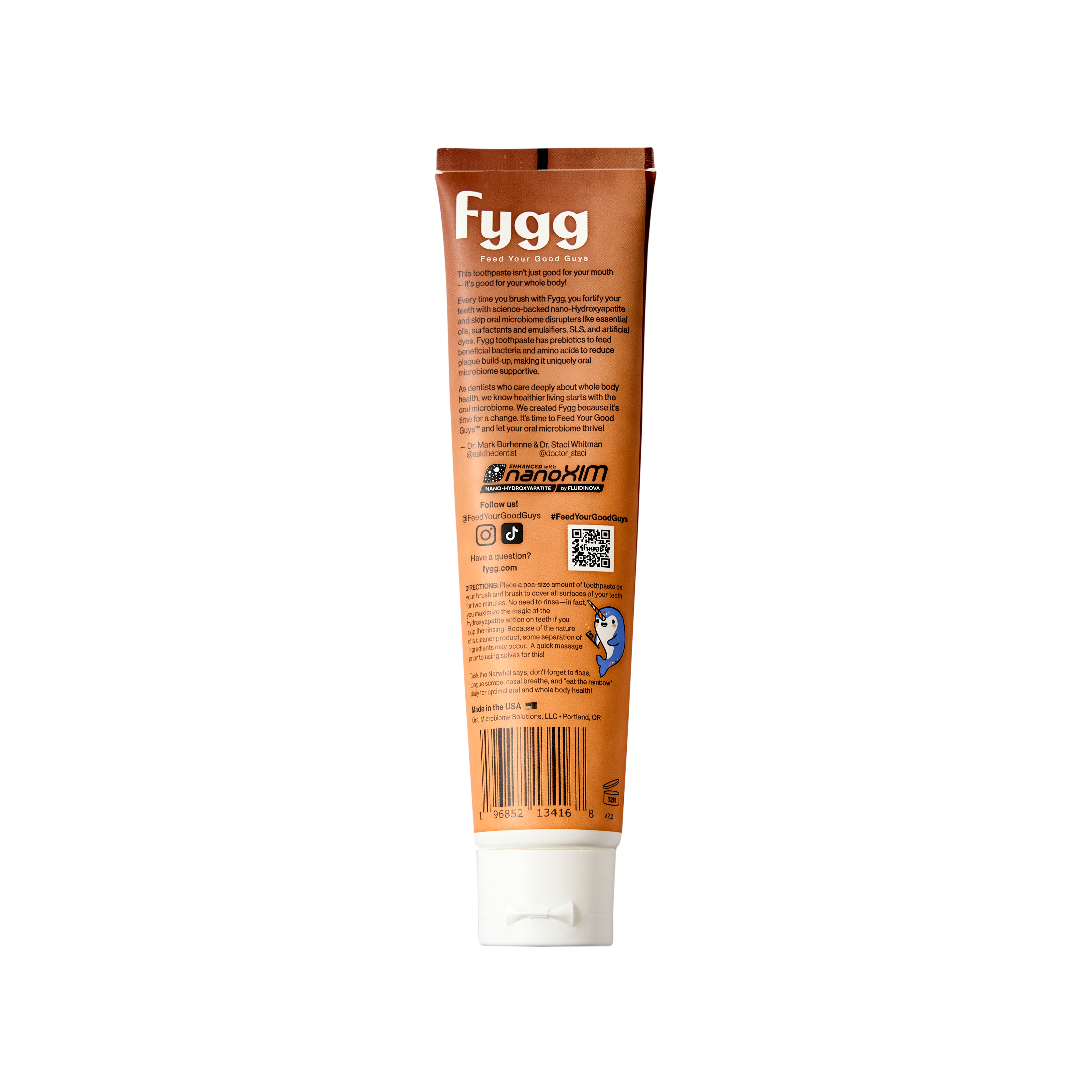 Nano-Hydroxyapatite Toothpaste with Prebiotics | Chocolate Swirl