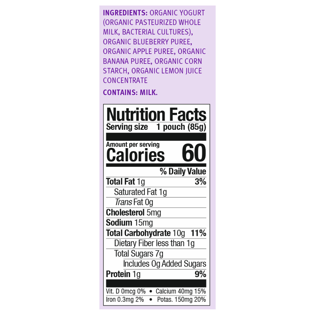 Holle Organic Yogurt Pouches - Blueberries, Apple & Banana by Holle USA