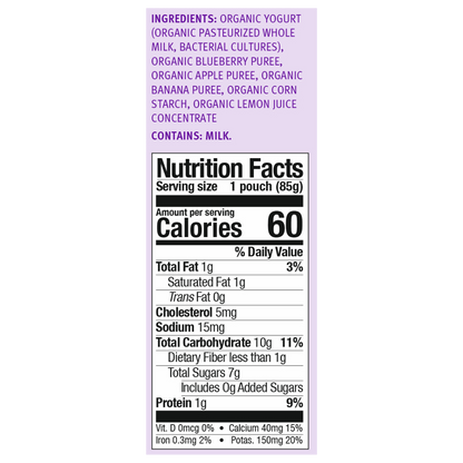 Holle Organic Yogurt Pouches - Blueberries, Apple & Banana by Holle USA