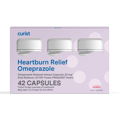 Omeprazole 20 mg Capsules (Prilosec Generic), 42 ct by Curist