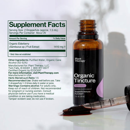 Organic Elderberry Herbal Tincture by Plant Therapy