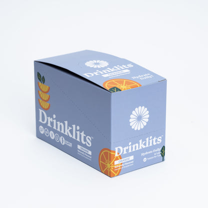 ORANGE Electrolyte Tablets for Daily Hydration (8 Tubes, 80 Servings) by Drinklits
