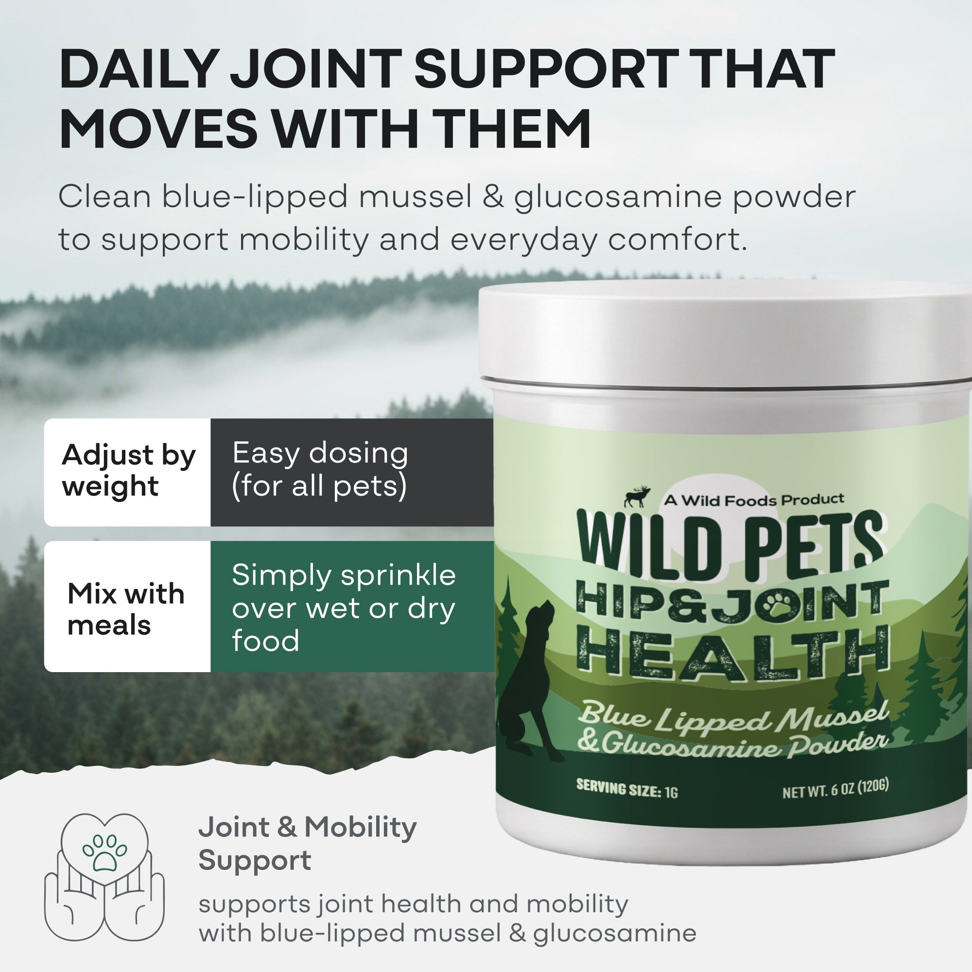 Wild Pets - Blue Lipped Mussel & Glucosamine Powder