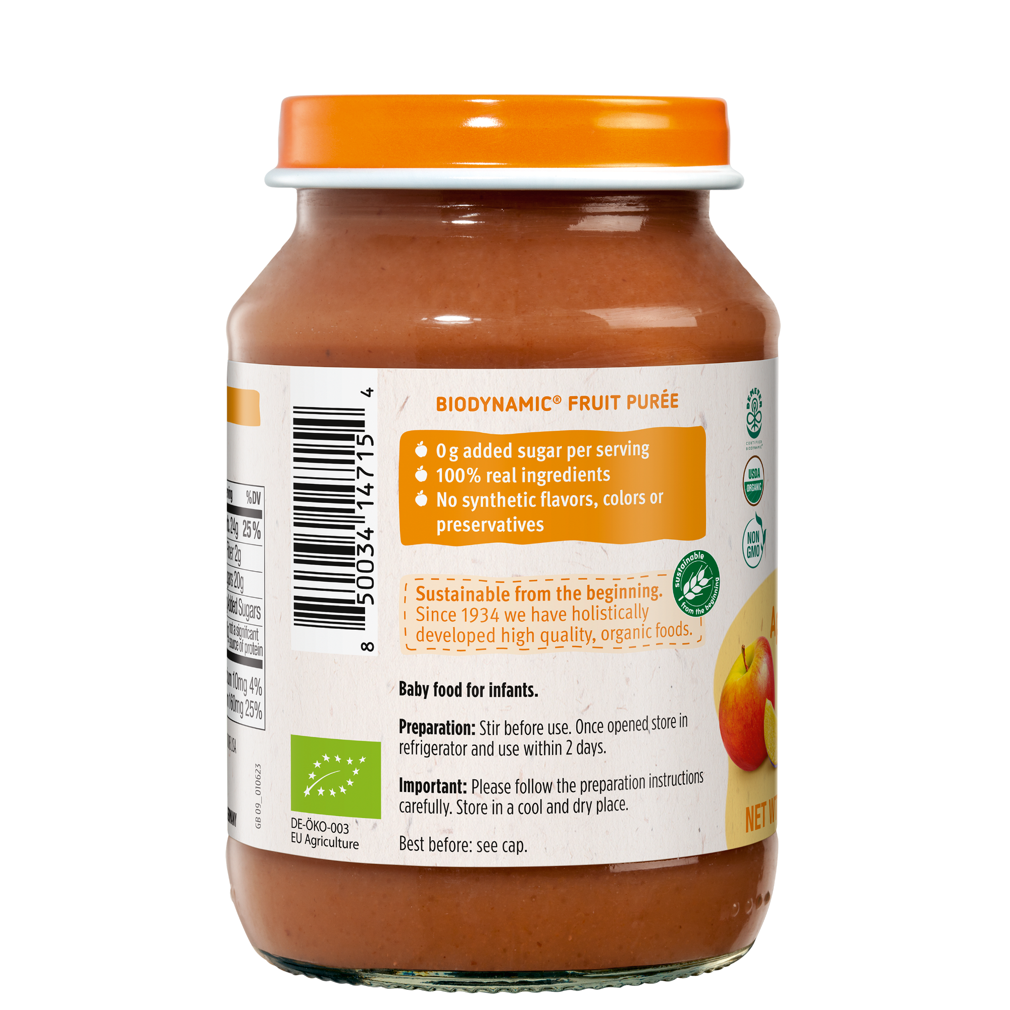 Holle Organic Baby Food Jar - Apple & Plum - 6 Jars by Holle USA