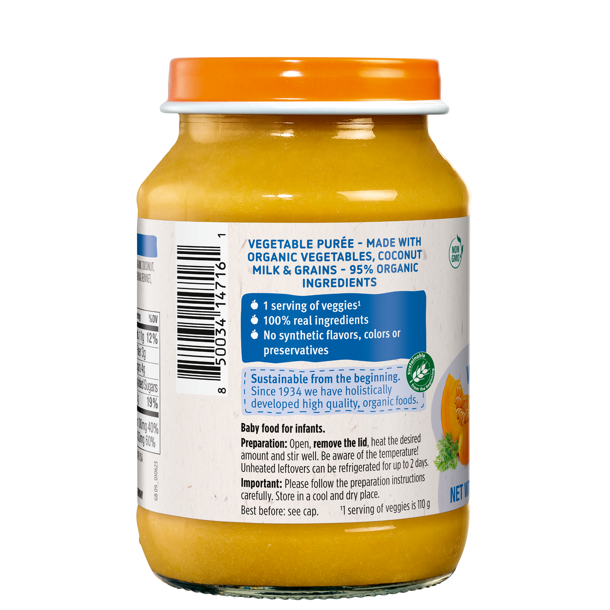 Holle Baby Food Jar - Veggie Curry - 6 Jars by Holle USA