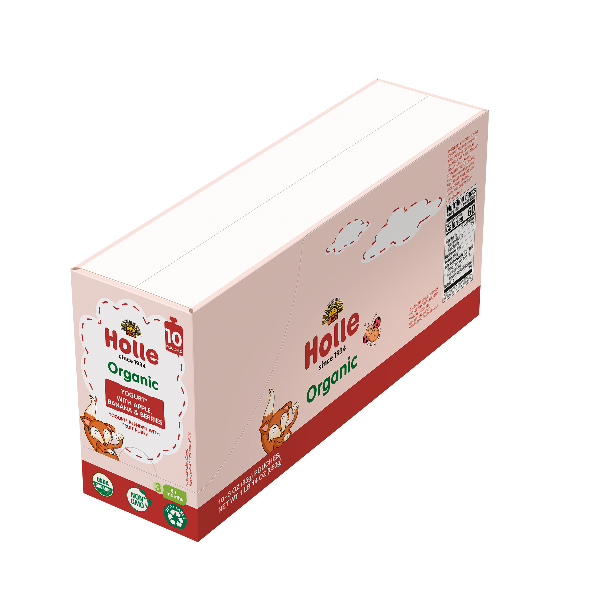 Holle Organic Yogurt Pouches - Apple, Banana & Berries by Holle USA
