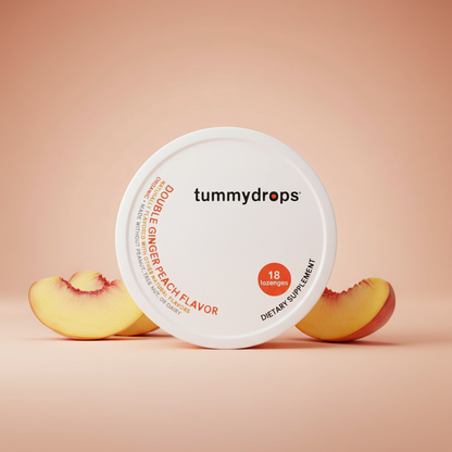 Double Ginger Peach Tummydrops, 18 ct