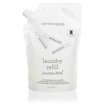 Laundry Detergent Refill Pouch, 34 Fl Oz by Common Good