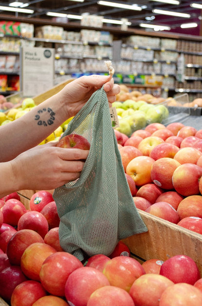 Cotton Mesh Produce Bags- 3 pack | Reusable Bags | Eco-Friendly Produce Bags