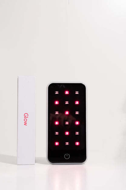 Glow: Portable Red Light Therapy Device - Slimmest Handheld Solution for On-the-Go Relief