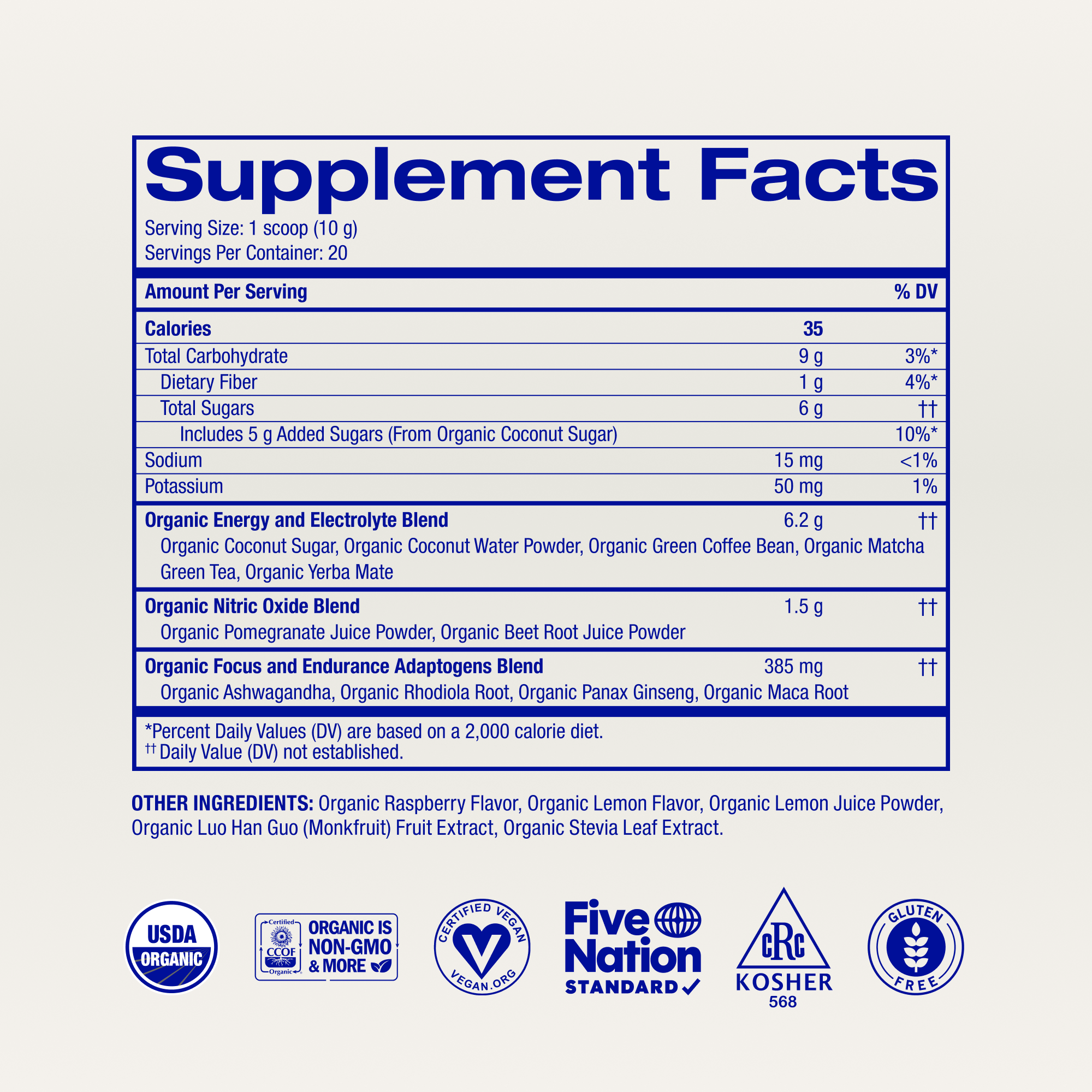 Organic Pre-Workout Powder