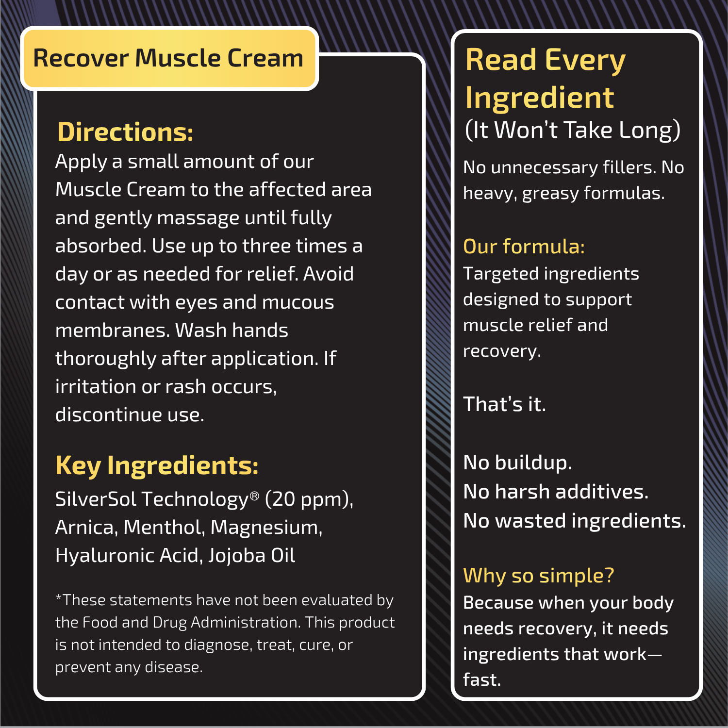 Recover Muscle Cream