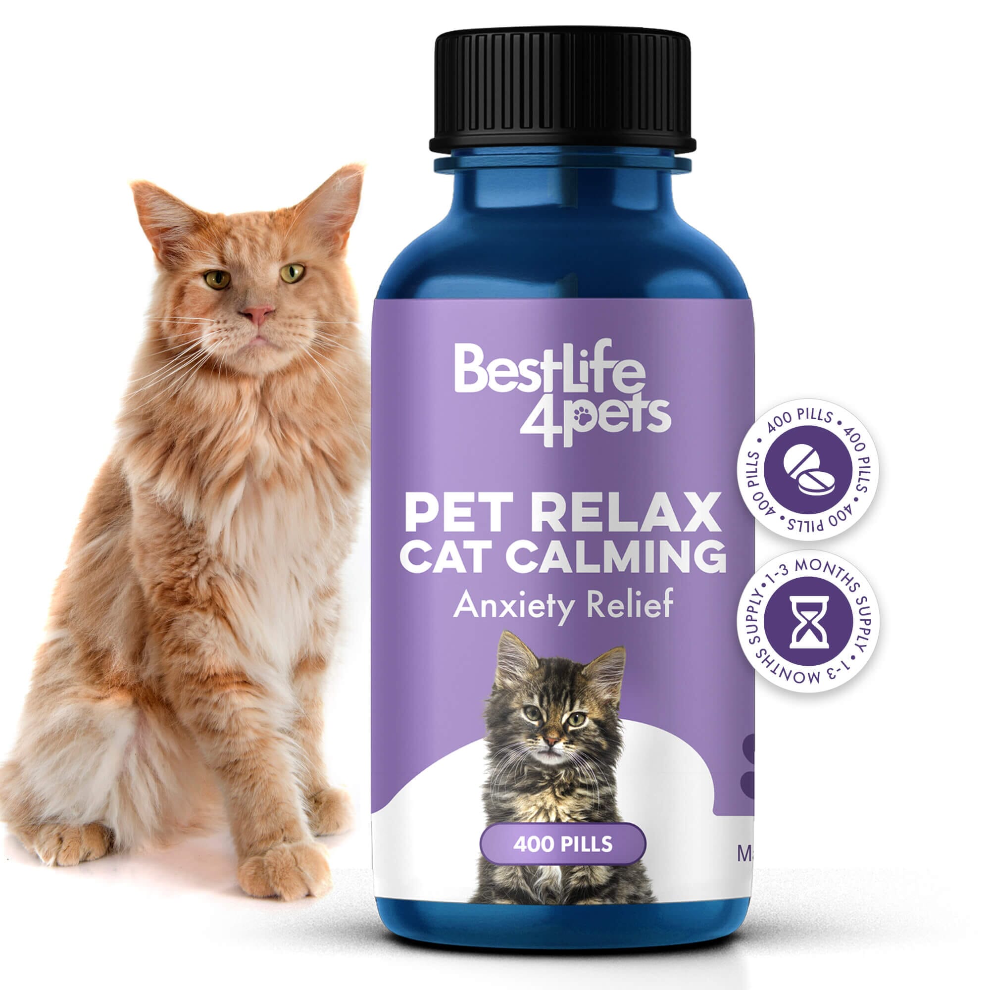 Pet Relax Anxiety and Stress Relief for Cats by BestLife4Pets