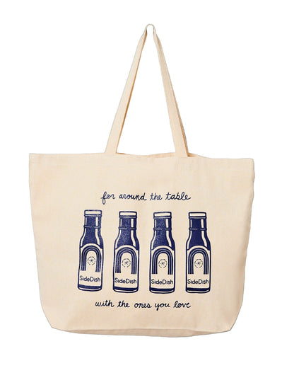 "For Around The Table" Canvas Tote