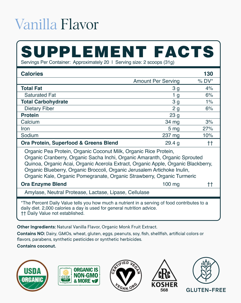 Organic Plant-based Protein Powder