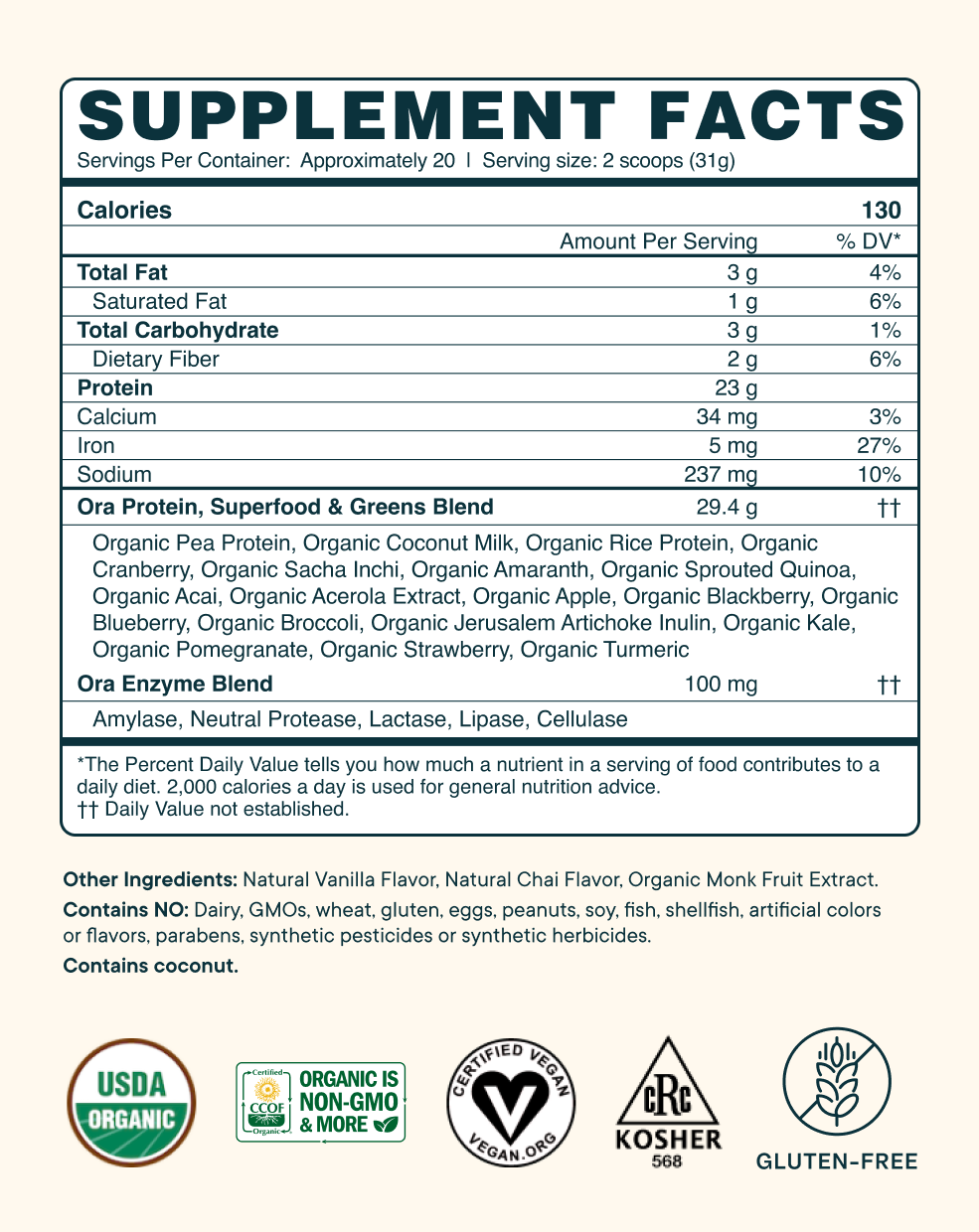 Organic Plant-based Protein Powder